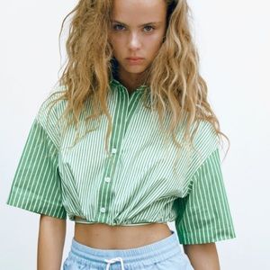 Zara contrast cropped top